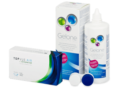 TopVue Air for Astigmatism (6 lenti) + soluzione Gelone 360 ml
