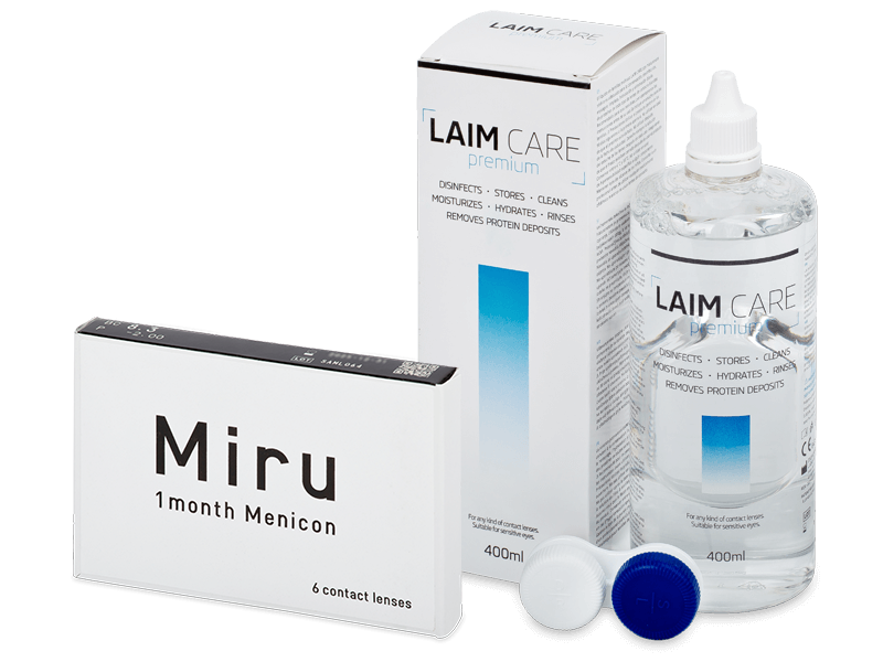 Miru 1month Menicon (6 lenti) + soluzione Laim-Care 400 ml - Package deal