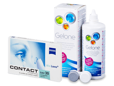 Carl Zeiss Contact Day 30 Compatic (6 lenti) + soluzione Gelone 360 ml - Package deal
