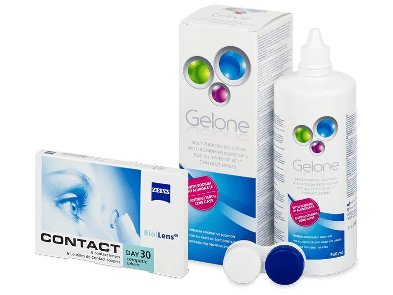Carl Zeiss Contact Day 30 Compatic (6 lenti) + soluzione Gelone 360 ml - Package deal