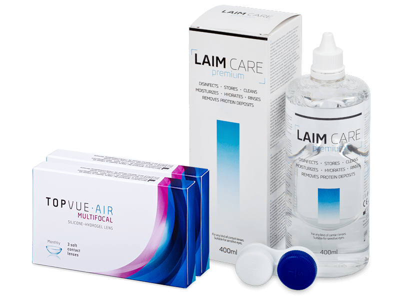 TopVue Air Multifocal (6 lenti) + soluzione Laim-Care 400 ml - Package deal