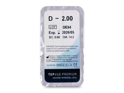TopVue Premium (1 lente) - Blister della lente