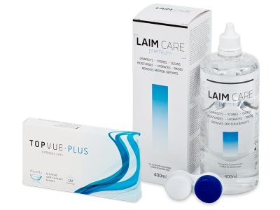 TopVue Plus (6 lenti) + soluzione Laim-Care 400 ml - Package deal
