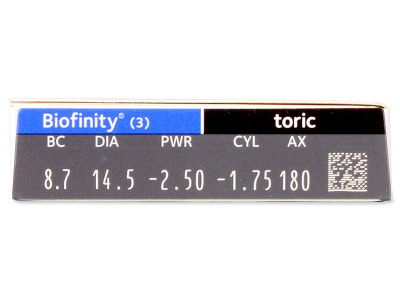 Biofinity Toric (3 lenti) - Caratteristiche generali