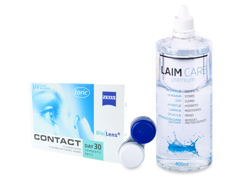 Carl Zeiss Contact Day 30 Compatic Toric (6 lenti) + soluzione Laim-Care 400 ml - packa
