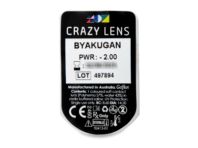 CRAZY LENS - Byakugan - giornaliere correttive (2 lenti) - Blister della lente