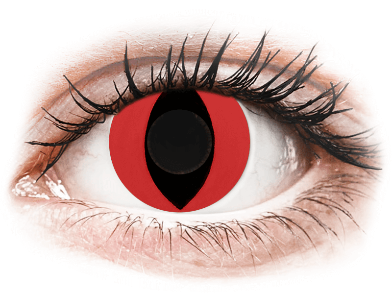 CRAZY LENS - Cat Eye Red - giornaliere non correttive (2 lenti) - Lenti a contatto colorate