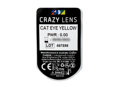 CRAZY LENS - Cat Eye Yellow - giornaliere non correttive (2 lenti) - Blister della lente