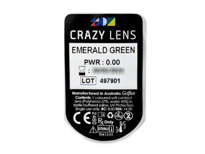 CRAZY LENS - Emerald Green - giornaliere non correttive (2 lenti) - Blister della lente