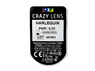 CRAZY LENS - Harlequin - giornaliere non correttive (2 lenti) - Blister della lente