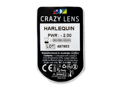 CRAZY LENS - Harlequin - giornaliere correttive (2 lenti) - Blister della lente