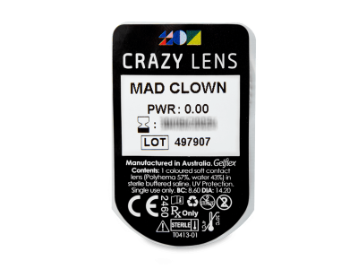 CRAZY LENS - Mad Clown - giornaliere non correttive (2 lenti) - Blister della lente