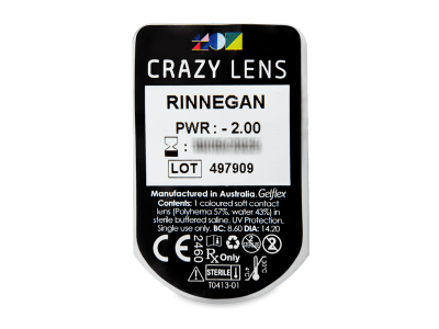 CRAZY LENS - Rinnegan - giornaliere correttive (2 lenti) - Blister della lente