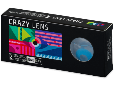 CRAZY LENS - Sky Blue - giornaliere correttive (2 lenti) - Lenti a contatto colorate