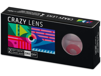 CRAZY LENS - Solid Red - giornaliere correttive (2 lenti) - Lenti a contatto colorate