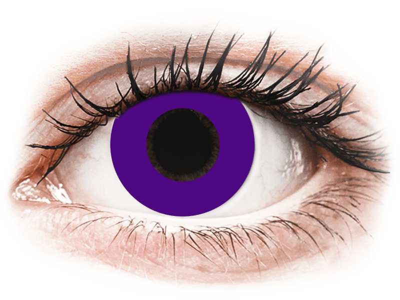 CRAZY LENS - Solid Violet - giornaliere non correttive (2 lenti) - Lenti a contatto colorate