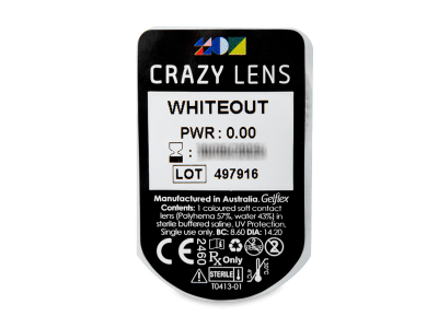 CRAZY LENS - WhiteOut - giornaliere non correttive (2 lenti) - Blister della lente
