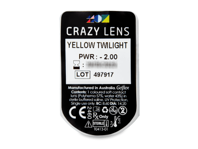 CRAZY LENS - Yellow Twilight - giornaliere correttive (2 lenti) - Blister della lente
