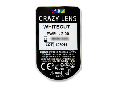 CRAZY LENS - WhiteOut - giornaliere correttive (2 lenti) - Blister della lente