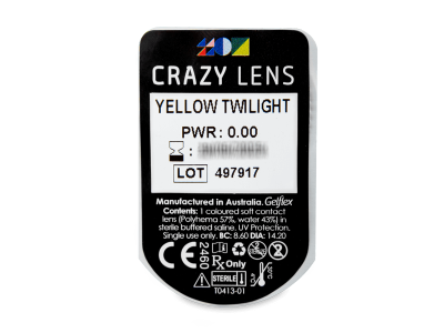 CRAZY LENS - Yellow Twilight - giornaliere non correttive (2 lenti) - Blister della lente