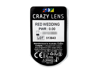 CRAZY LENS - Red Wedding - giornaliere non correttive (2 lenti) - Blister della lente