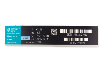 Acuvue Oasys 1-Day with Hydraluxe (180 lenti) - Caratteristiche generali