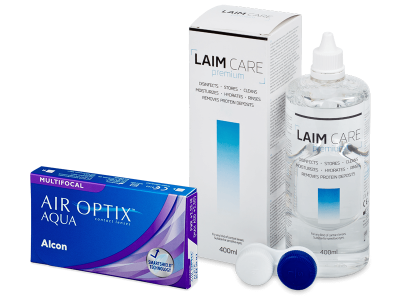 Air Optix Aqua Multifocal (3 lenti) + soluzione Laim-Care 400 ml