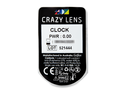CRAZY LENS - Clock - giornaliere non correttive (2 lenti) (2 lenti) - Blister della lente
