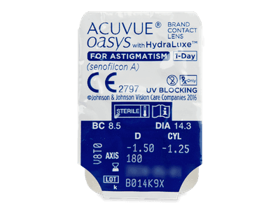 Acuvue Oasys 1-Day with HydraLuxe for Astigmatism (90 lenti) - Blister della lente