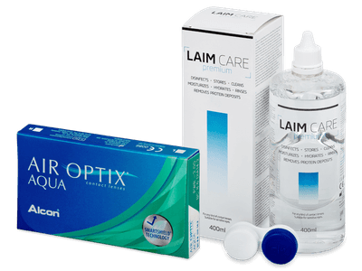 Air Optix Aqua (3 lenti) + soluzione Laim Care 400 ml - Package deal