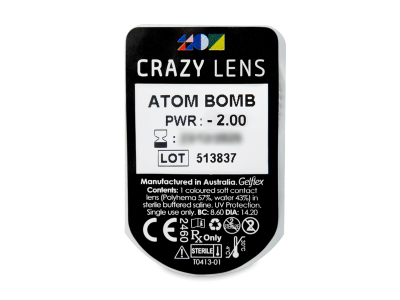 CRAZY LENS - Atom Bomb - giornaliere correttive (2 lenti) - Blister della lente