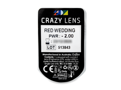 CRAZY LENS - Red Wedding - giornaliere correttive (2 lenti) - Blister della lente