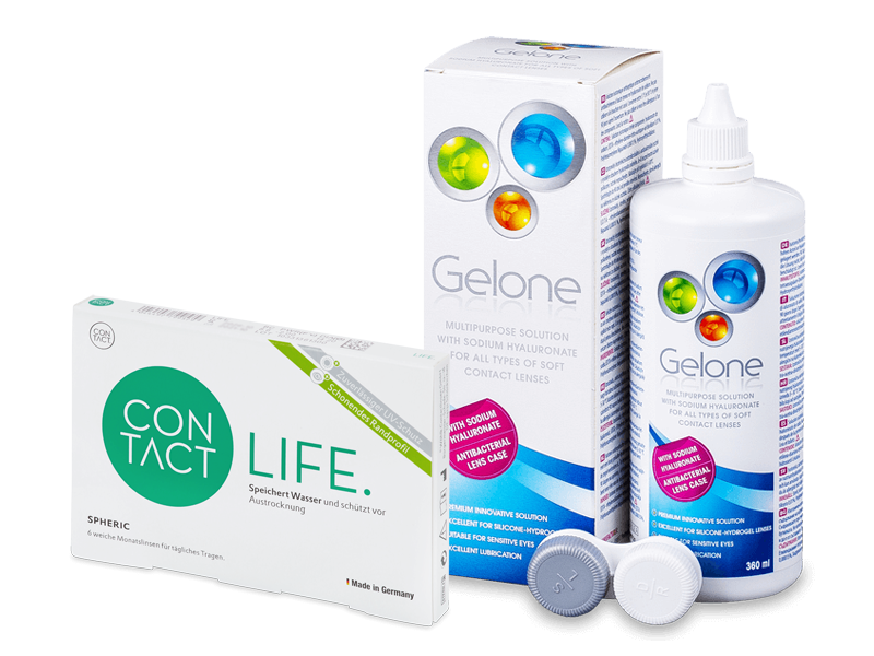 Contact Life spheric (6 lenti) + soluzione Gelone 360 ml - Package deal