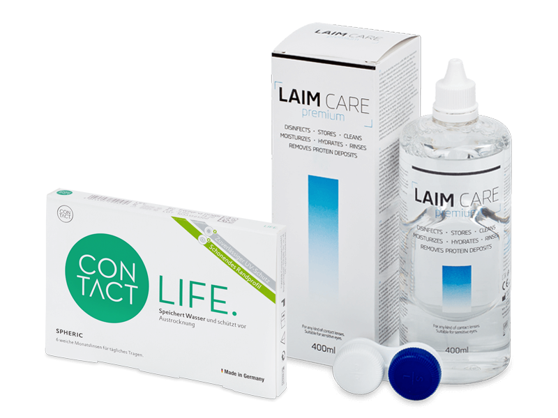 Contact Life spheric (6 lenti) + soluzione LAIM-CARE 400 ml - Package deal