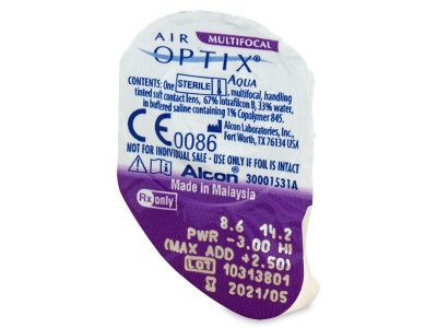 Air Optix Aqua Multifocal (3 lenti) - Blister della lente