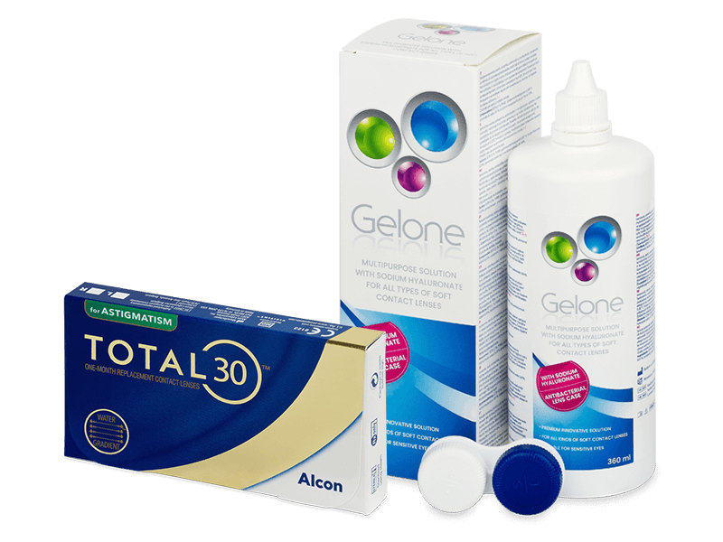 TOTAL30 for Astigmatism (3 lenti) + soluzione Gelone 360 ml - Package deal