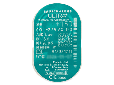 Bausch + Lomb ULTRA Multifocal for Astigmatism (6 lenti) - Blister della lente