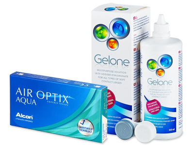 Air Optix Aqua (6 lenti) + soluzione Gelone 360 ml - Package deal
