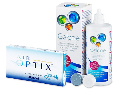 Air Optix Aqua (6 lenti) + soluzione Gelone 360 ml - Precedente e nuovo design