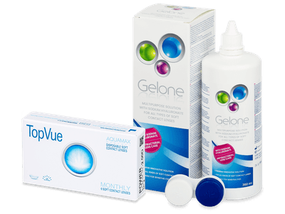 TopVue Monthly (6 lenti) + soluzione Gelone 360 ml - Precedente e nuovo design