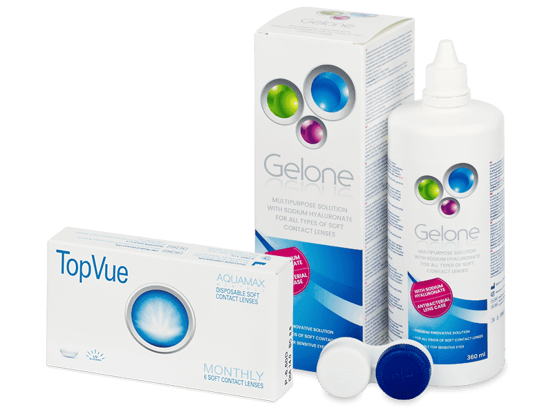 TopVue Monthly (6 lenti) + soluzione Gelone 360 ml - Package deal