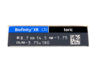 Biofinity XR Toric (3 lenti) - Caratteristiche generali